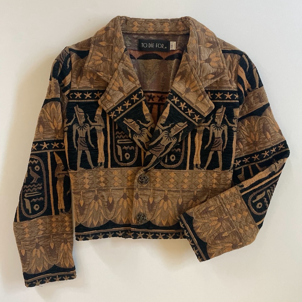 Vintage Egyptian Motif Blazer